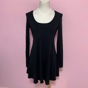 VTG Y2K BCBGMaxAzria Black Long Sleeve Skater Dress S